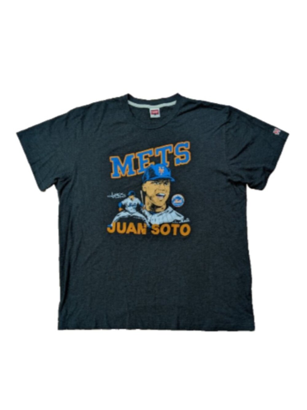 Homage Juan Soto Charcoal New York Mets Graphic Player T-Shirt Sz XXL MLB Mens